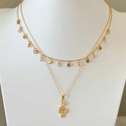 Norah Ball Chain With Dangle Discs