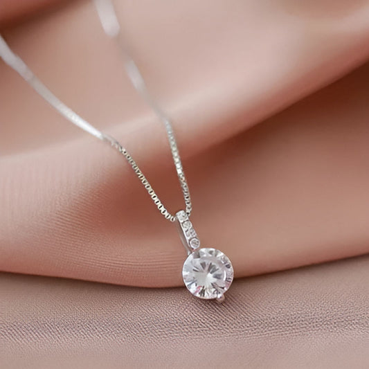 Silver Eternity Pendant Necklace