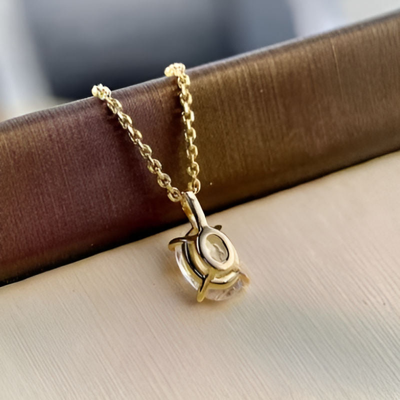 Vintage Cubic Zircon Pendant Necklace